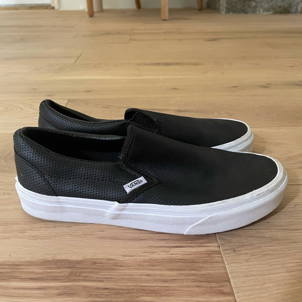 Vans Perf Leather Slip Ons
